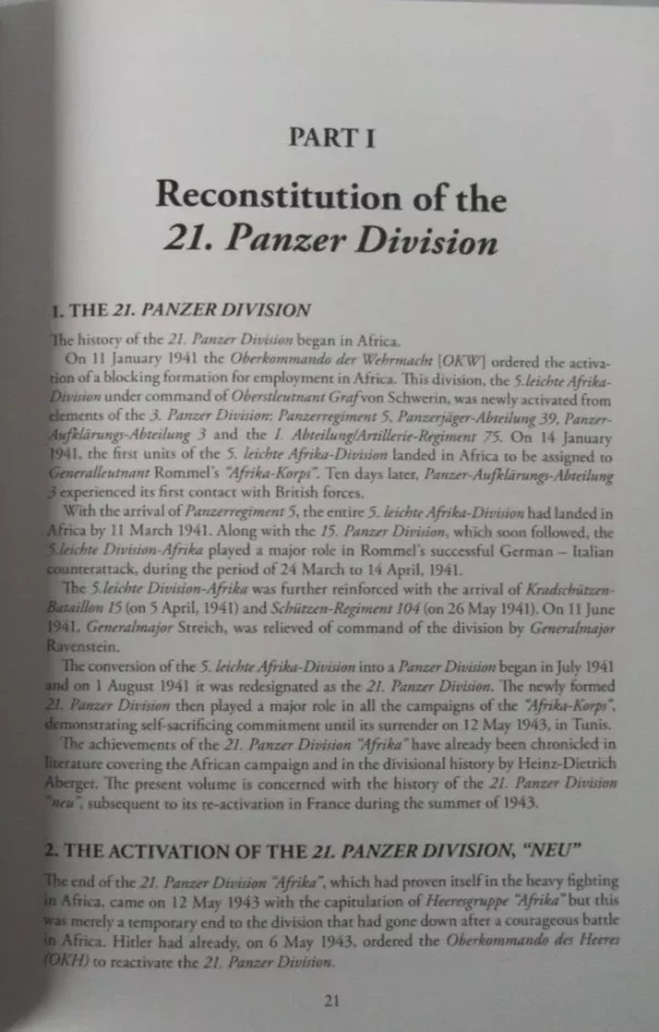 The Combat History of the 21st Panzer Division 1943-45 by Werner Kortenhaus 2014 Hardcover. Comes with Map Paperback. - Image 4