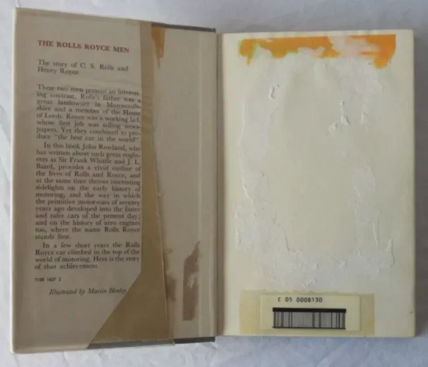 Rolls-Royce Men by John Rowland 1969 First Edition Hardcover. *Ex Library Book* - Image 3